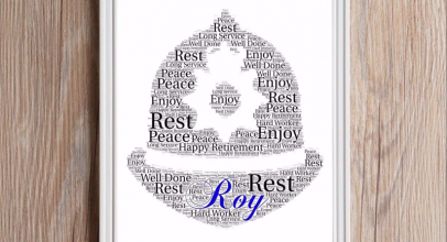 POLICEMAN HELMET WORD ART GIFT
