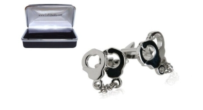 POLICE HANDCUFF CUFFLINKS