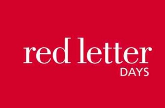 EXCLUSIVE 15% DISCOUNT AT RED LETTER DAYS
