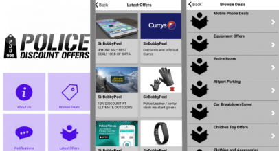 POLICE DISCOUNT OFFERS – MOBILE PHONE APP