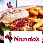 Burger and chips at Nandos with Police DIscount
