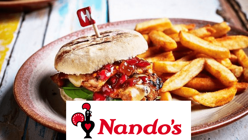 Burger and chips at Nandos with Police DIscount