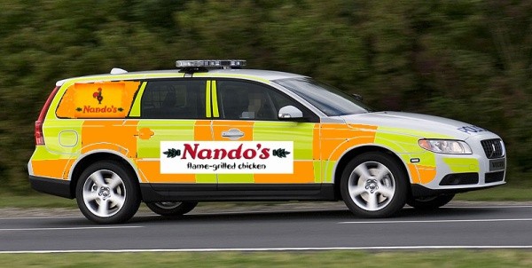 nandos police car