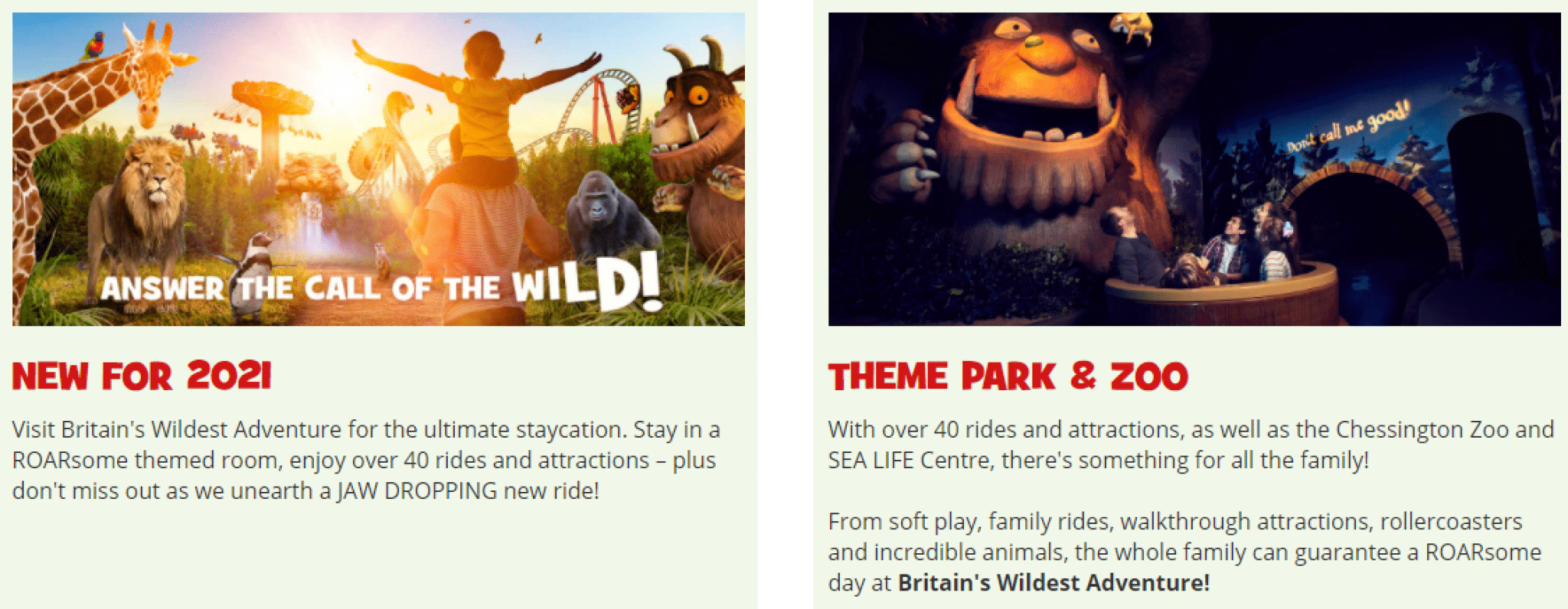 CHESSINGTON HOLIDAYS Available 2021 Police Discount Offers