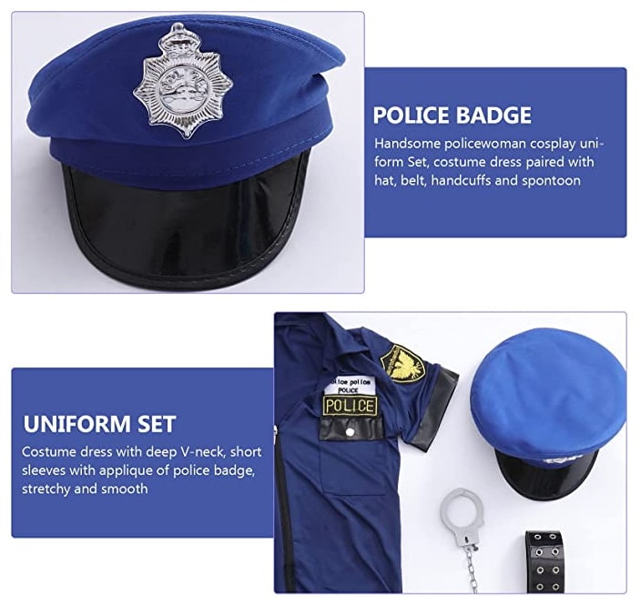 items found in the police woman costume set