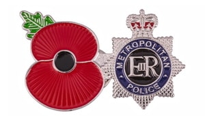 metropolitan police poppy badge