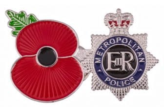 metropolitan police poppy badge