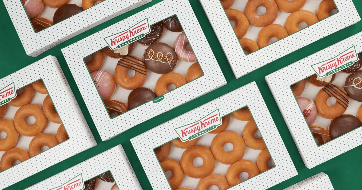 box of 12 donuts from krispy kreme