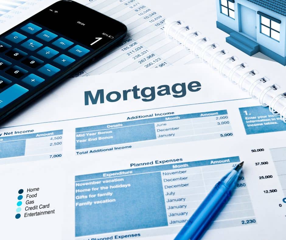 Police mortgage calculator and paperwork